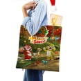 thumbnail image 4 of Leo y Tig Bolso de tela con estampado de lienzo para mujer, bolsa de compras reutilizable y estética, con cremallera interior, regalo para mujer,40*45cm., 4 of 6