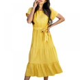 thumbnail image 2 of Winsway Ladies Corset Simple Solid Color Dress, 2 of 6