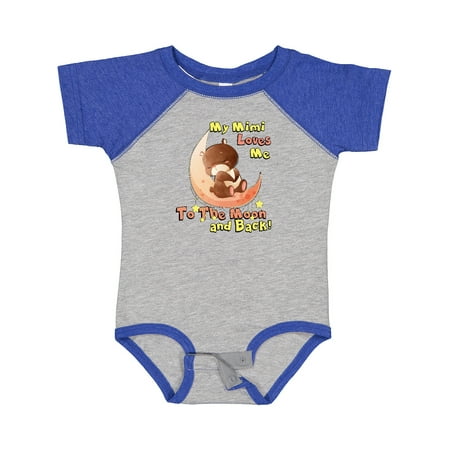 

Inktastic My Mimi Loves Me to the Moon and Back Gift Baby Boy or Baby Girl Bodysuit