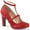 Red Glitter/Patent, variant on Women's Pleaser Pink Label Queen 01 T-Strap Pump