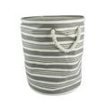 thumbnail image 1 of Design Imports CAMZ36369 20 x 15 x 15 in. Papier à Rayures Urbaines Bac de Rangement Rond&44; Gris - Grand, 1 of 4