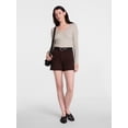 thumbnail image 3 of Scenario Women's V-Neck Ribbed Lightweight Sweater with Long Sleeves, Sizes XS-XXXL, 3 of 6