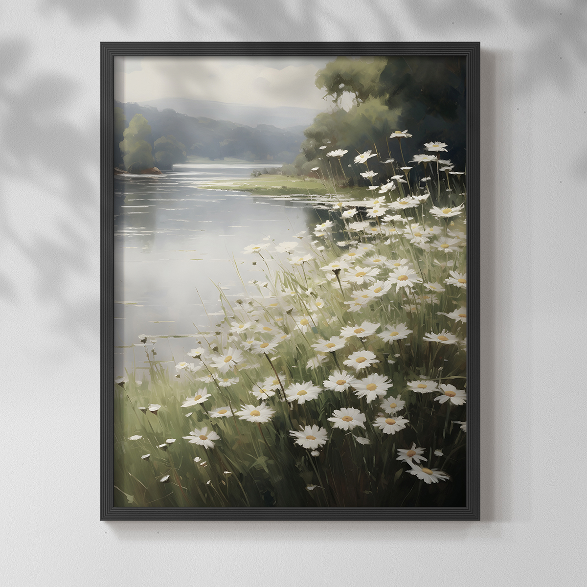 Vintage Floral Print CCXCVII - 14in. x 11in. Vintage Framed Print in Black Wood Frame