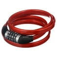 thumbnail image 5 of Wordlock Triple Core Bike Lock, 6ft x 12mm Resettable Steel Cable Lock, Red, 5 of 7
