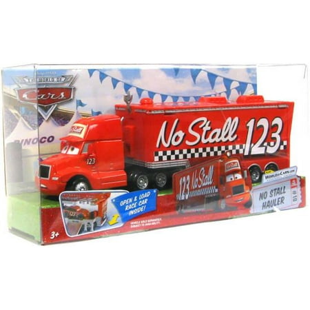 Disney Cars Deluxe Oversized No Stall Hauler Diecast Car Playset