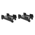 thumbnail image 4 of 2 Pieces Bracket Computer Stand Tower Wheels Pail Holder Castor Desktop Black, 4 of 8