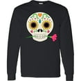 thumbnail image 3 of Inktastic DÃ­a De Los Muertos Skull with Flower Long Sleeve T-Shirt, 3 of 5