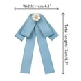 thumbnail image 2 of DARING DIVA Women's Ribbon Bow Rhinestone Pre-Tied Bow Ties Light Blue, 2 of 5