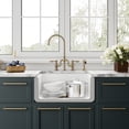 thumbnail image 4 of Whitehaus Collection 24" Reversible Single Bowl Fireclay Kitchen Sink with Grid: Three Edge Frame, Plain Front Apron, 4 of 6