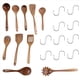 thumbnail image 3 of Juego de 10 Cucharas de Madera para Cocinar, de Teca , Agarre Cómodo, Ligeras y Duraderas, Fáciles de Limpiar., 3 of 9