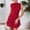 Dresses-494Red, variant on Gamivast Little Dress for Women Fitted High Neck Mini Dress Sleeveless Cocktail Dress Solid Drape Front Detail for Party Event Night Out