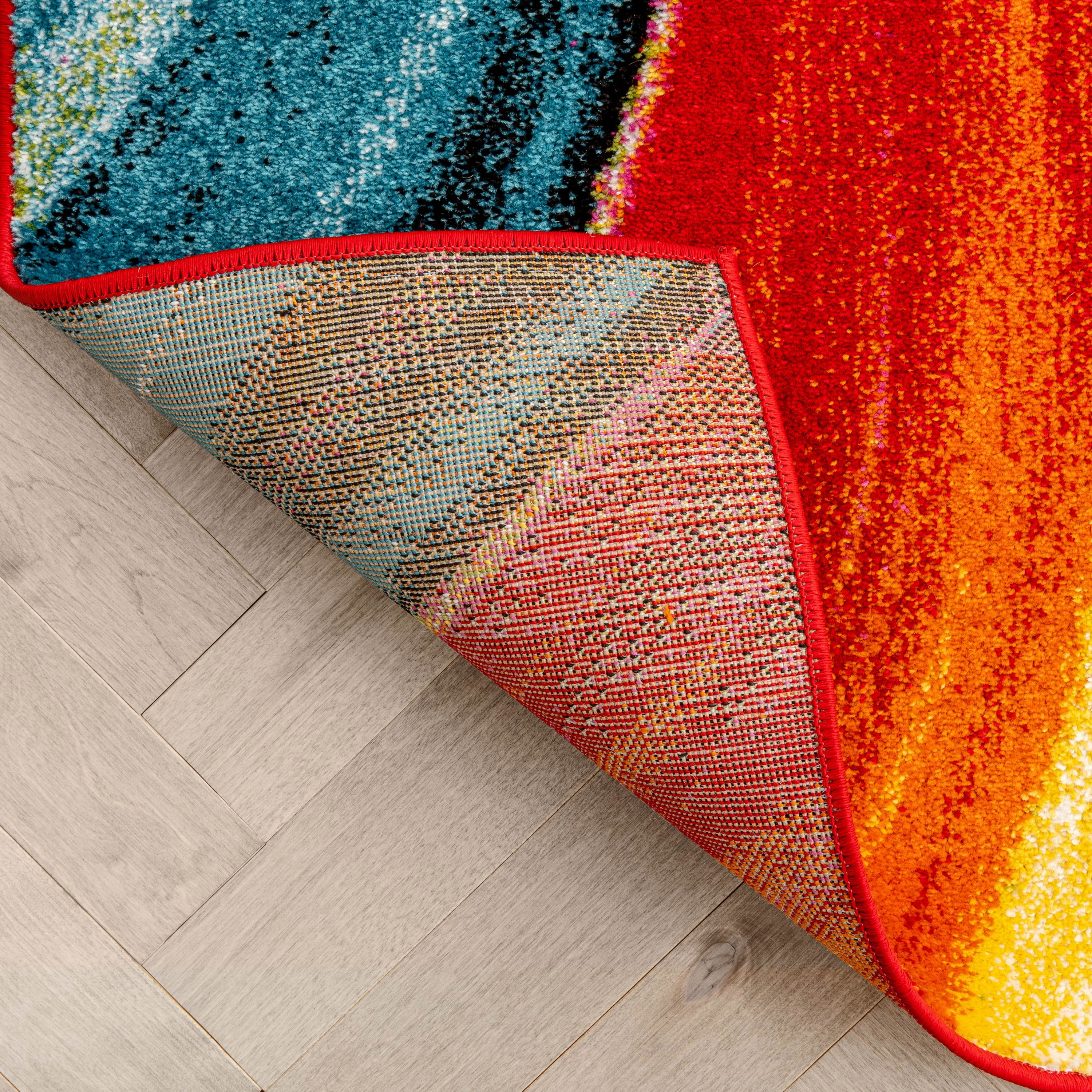 Well Woven VI41-5 Pleasure Modern Bright Rug, Multicolor - 5 ft. 3 in. x 7 ft. 3 in.