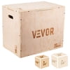 VEVOR 3 in 1 Wood Plyo Box, 20"x24"x30" Plyometric Jump Box,Easy-to-Assemble Plyo Box for Jumping Trainers,Training and Conditioning