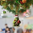 thumbnail image 4 of Supbessel Grinch Christmas Decorations Christmas Decorations - Initial Green Surname Pendant Decoration Hanging Decoration Suitable For Christmas Tree Car Backpack, 4 of 4