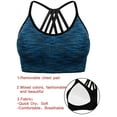 thumbnail image 6 of FANNYC Sports Bras For Women Seamless Longline Strappy Sports Bras Medium Support Yoga Bra Running Active Gym Fitness Workout Bras Tops With Removable Cups, 6 of 7