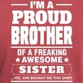 thumbnail image 3 of CafePress - I'm A Proud Brother Of A Freaking Awesome Sister T - Mens Comfort Colors Shirt, 3 of 5