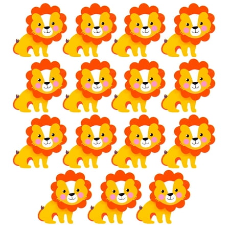 Hello Hobby Wood Lion Shapes, 15 Pre-Painted Wooden Lions
