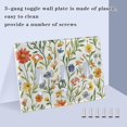 thumbnail image 3 of Yayeee Toggle Light Switch Wall Plate 2-Gang 4.56"x4.48" Decorative Outlet Cover, Watercolor Wildflowers Pattern, 3 of 7