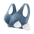 thumbnail image 2 of mihongmao Push Up Bras for Women Plus Size Bralette Women Seamless Sports Bra Wirefree Yoga Bra with Removable Pads Blue 2X, 2 of 4