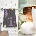 thumbnail image 7 of Yayeee 2 Pack Hand Towels for Bathroom 100% Cotton 16" x 28" Soft Absorbent Kitchen Towel, Black Halloween Ghosts, 7 of 7