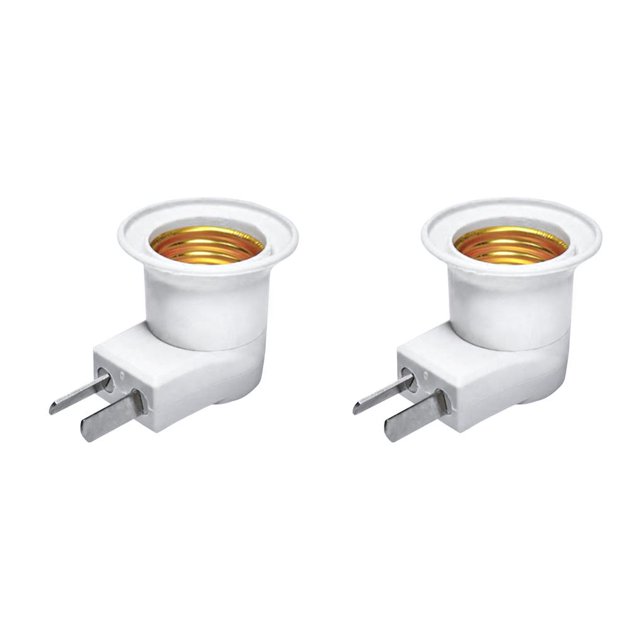 Naiovety Bulb Base Handy Installation Lamp Holder Threaded Device Upgraded Fittings Light Replacement Bulbs Stand Electric Adapter Mount 2Conjunto