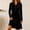 Black, variant on BRGZLK Velvet Dress for Women Elegant Lapel Half Button Long Sleeve Velour Dresses Soft Comfort Warm Dresses Cocktail Party Christmas Holiday Clothes Wine 2XL
