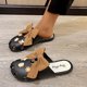 thumbnail image 5 of Amzcrzy Zapatos de mujer,Zapatos de mujer,Zapatillas de mujer, Sandalias de moda para mujer con lazo, medias cruzadas, cómodas, suela suave. Sandalias Mujer Zapatillas De Casa, 5 of 6