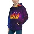 thumbnail image 5 of Ben Azelart Stay Wild Kids' Hoodie 3d Print Sweatshirt Soft Pullover Hooded With Big Pockets For Boys Or Girls Small, 5 of 8