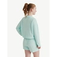 thumbnail image 2 of Justice Girls Long Sleeve Cardigan Sleep Top and Shorts, 2-Piece, Sizes 5-18 & Plus, 2 of 4