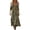 A-Army Green190, variant on Wxolcjlv Women's Embroidery Maxi Dress Button Front V Neck Flowy Outdoor Travel Sundress