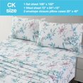 thumbnail image 2 of Floral Printed Sheet Set King Soft Microfiber Botanical Bed Sheets Extra Deep Pocket Pieces, 2 of 6
