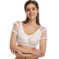 thumbnail image 1 of Women's Traditional Dirndl Blouse Beer Festival Costume Garden Crop Top, 1 of 7