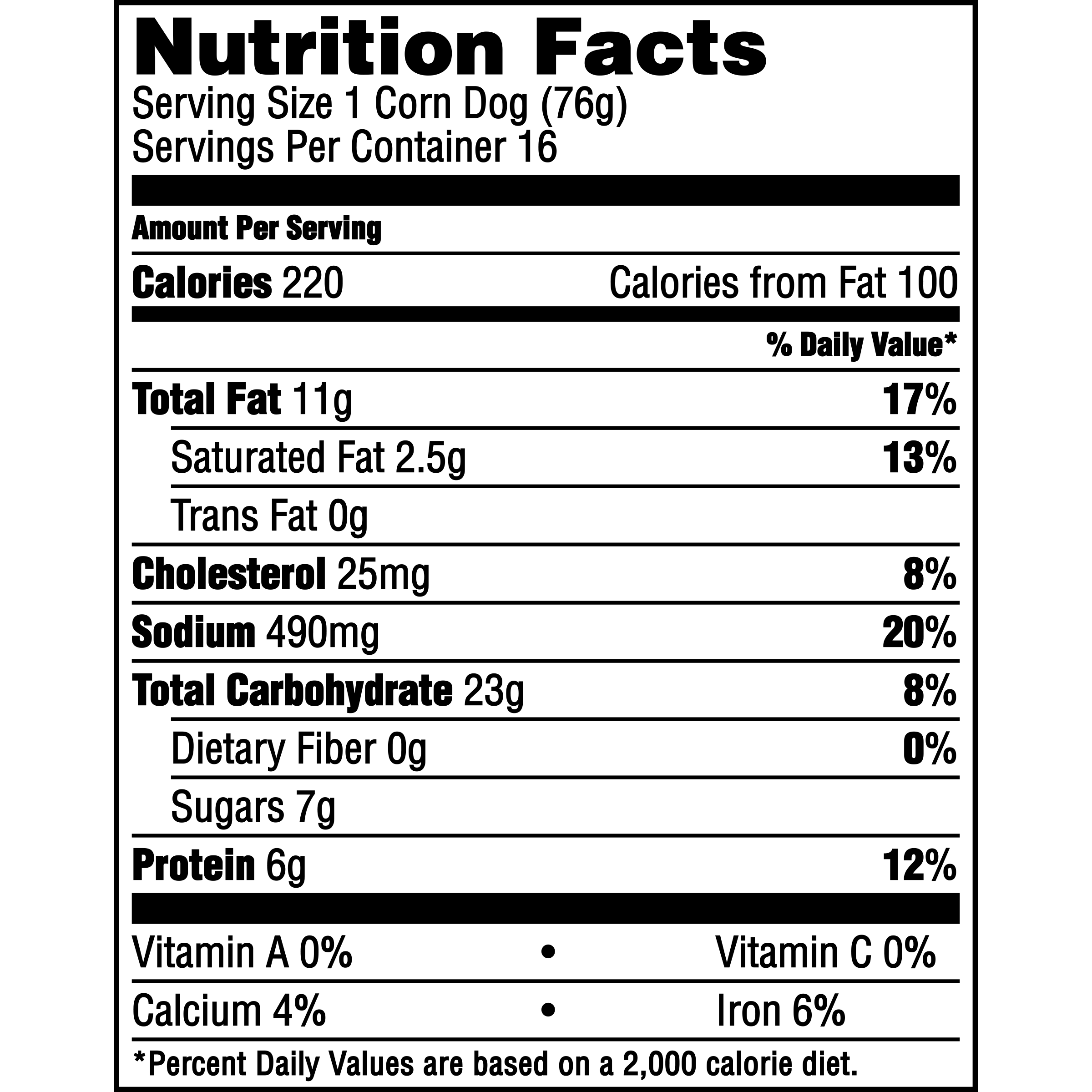 State Fair Honey Sweetened Batter Classic Corn Dogs, 42.72 oz, 16 Ct