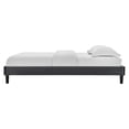 thumbnail image 3 of Platform Bed Frame, King Size, Velvet, Dark Grey Gray, Modern Contemporary Urban Design, Bedroom Master Guest Suite, 3 of 5