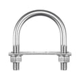 thumbnail image 1 of Unique Bargains Round U-Bolts 3 Sets 66mm Inner Width 99mm Length M12 with Nuts and Plates, 1 of 5