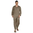 thumbnail image 5 of Inkmeso Men's Cotton PJs Solid Sleepwear Lounge Wear Top & Bottom Pajama Set, 5 of 7