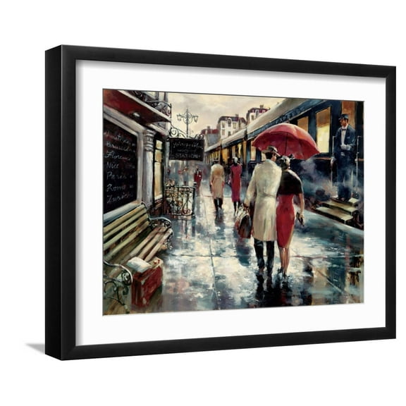 Art.com Metropolitan Station Art Print by Brent Heighton, Black Frame Wall Art, 21" x 17"