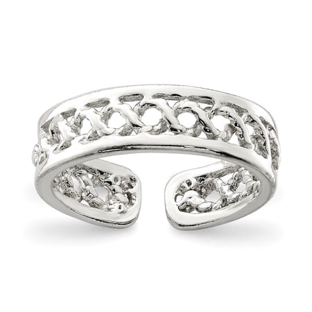 Auriga Fine Jewelry 925 Sterling Silver Solid Toe Ring for Women