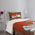 thumbnail image 3 of Ambesonne Animal Quilted Bedspread Set 2 Pcs, Romantic Swan Couple, Twin Size, Multicolor, 3 of 5