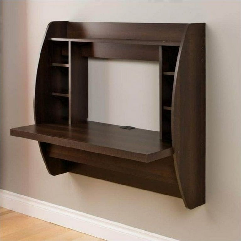 Prepac Tall Wall Hanging Desk Multiple Colors