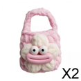 thumbnail image 1 of 2 Fundas Para Auriculares, Minibolso De Punto Hecho A Mano, Bolsa Para Cables De Punto De Ganchillo, Color Rosa, 1 of 9