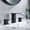 Black, variant on WB-03108B Square Widespread 2-handle Bathroom Faucet with Drain Assembly