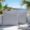 thumbnail image 3 of Navy Blue Boho Outdoor Pillow Covers 16x16 Inch Throw Pillow Covers Set of 2 Waterproof Decorative Pillow Cases Farmhouse Country Flowers Plaid Textured Cushion Covers for Patio Furniture Garden, 3 of 8