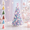 Purple, variant on Dreamy Beaded Christmas Tree DIY Kit, 6.3in Plastic Craft Set with Layered Pearls & Crystals for Tabletop Mantel Windowsill Holiday Decoration Yellow