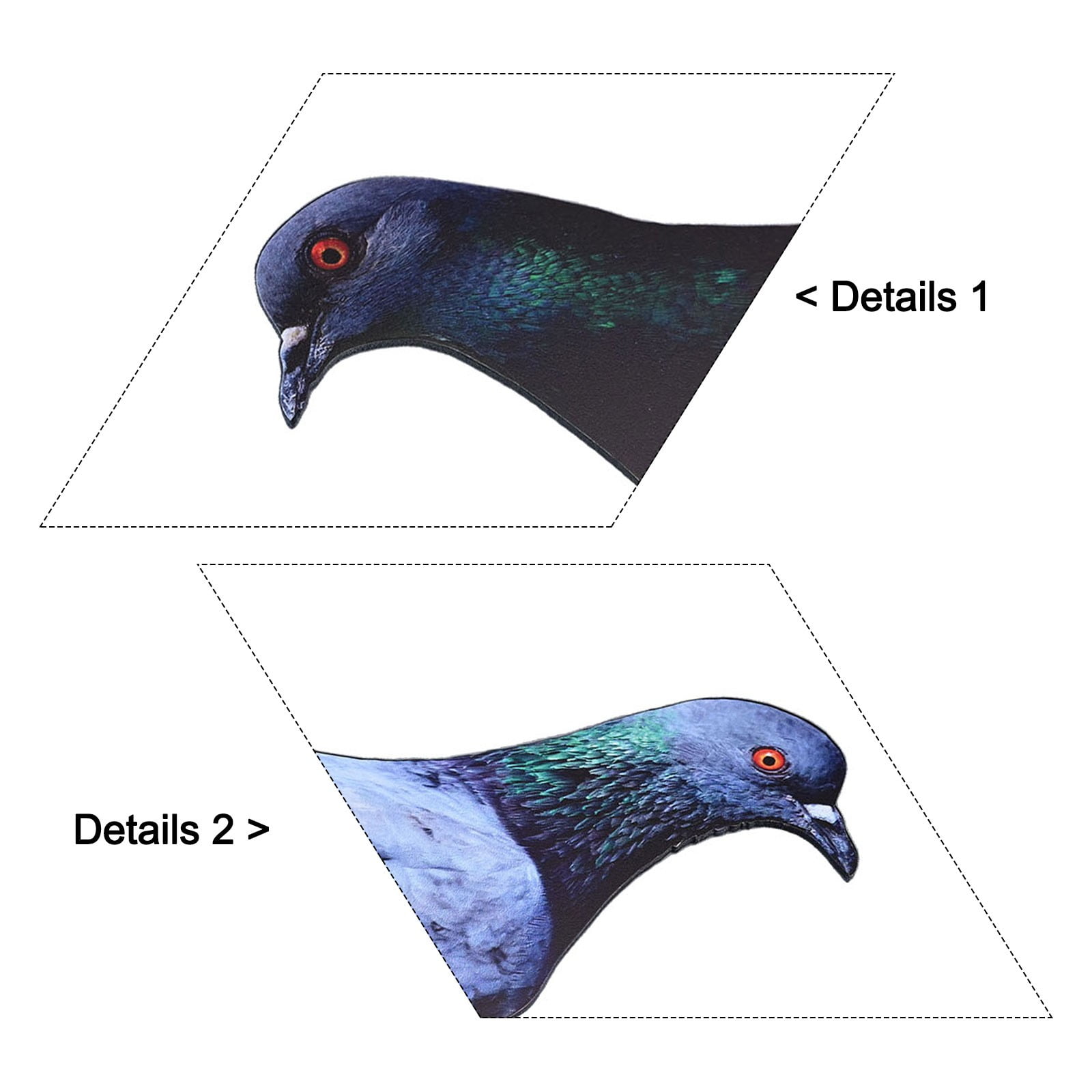 KDJ 2D Acrylic Garden Pigeon Statue Wild Pigeon Sculpture Yard Decor Farm Card - for Home Decor