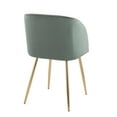 thumbnail image 4 of LumiSource Gold Metal, Sage Green Velvet Fran Chair - Set of 2, 4 of 10