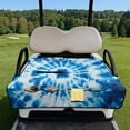 thumbnail image 2 of Yuyamidu Blue Golf Cart Seat Covers Whilpool Tie Dye Club Car Seat Towel with Front Pockets for 2 Person Seats Portable Travel Sports Golf Cart Accessories, 2 of 8