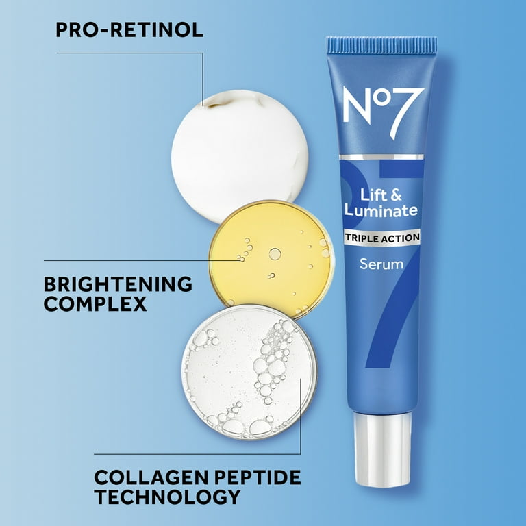 No7 Lift & Luminate Triple Action Serum, Anti-Aging, Collagen