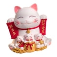 thumbnail image 3 of Alcancía de gato Maneki Neko, figura decorativa de gato para Pascua rojo, 3 of 9