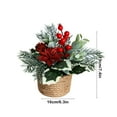 thumbnail image 3 of Christmas Table Decoration, 7.4 Inch Christmas Centerpiece Small Potted Christmas Tree, Pine Cones and Berries, Xmas Artificial Plants for Tables, Home, Mantel Holiday Decor, 3 of 6